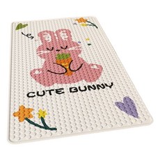 Sonio 動物朋友們 吸盤式浴缸墊 40 x 70 cm, 1個, 03 可愛兔子