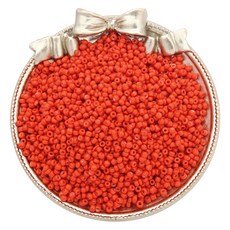 Allode 素色多彩圓珠 DIY串珠 3mm 1000入, 13 紅橘色, 2個