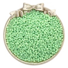 Allode 素色多彩圓珠 DIY串珠 3mm 1000入, 20 淺綠色, 2個
