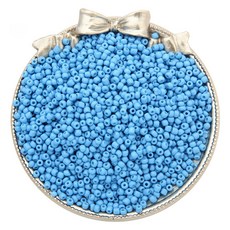 Allode 素色多彩圓珠 DIY串珠 3mm 1000入, 24 深天藍色, 2個