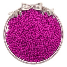 Allode 素色多彩圓珠 DIY串珠 3mm 1000入, 18 紫紅色, 2個