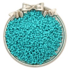 Allode 素色多彩圓珠 DIY串珠 3mm 1000入, 40 深土耳其綠, 2個