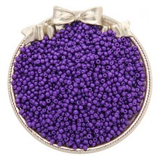Allode 素色多彩圓珠 DIY串珠 3mm 1000入, 16 堇紫色, 2個