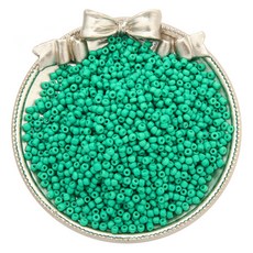 Allode 實心多色圓珠 DIY串珠 4mm 300入, 35 祖母綠, 2個