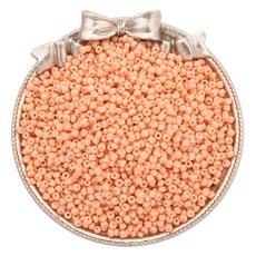 Allode 素色多彩圓珠 DIY串珠 3mm 1000入, 28 奶油桃色, 2個