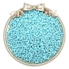 Allode 實心多色圓珠 DIY串珠 4mm 300入, 11 淺湖藍色, 2個