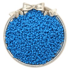 Allode 實心多色圓珠 DIY串珠 4mm 300入, 32 牛仔藍色, 2個