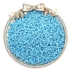 Allode 素色多彩圓珠 DIY串珠 3mm 1000入, 23 天藍色, 2個