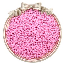 Allode 素色多彩圓珠 DIY串珠 3mm 1000入, 06 粉色, 2個