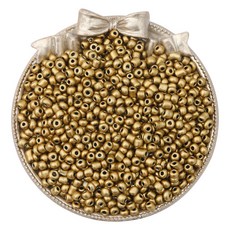 Allode 素色多彩圓珠 DIY串珠 3mm 1000入, 38 金色, 2個