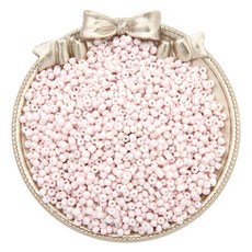 Allode 素色多彩圓珠 DIY串珠 3mm 1000入, 26 淺粉色, 2個