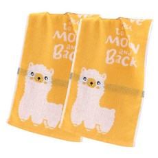 소니오 코튼 러블리데이 세안 수건 25 x 50 cm, 03 알파카옐로우, 2개