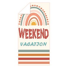 unhēv 大型瑜珈運動毛巾 75 x 150 cm, 1個, 03 度假