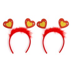 알로데 레드 하트 축제 소품 파티용 머리띠, 11 황금하트, 2개