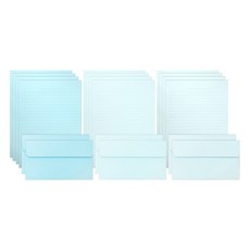 투영디자인 레인보우 파스텔 편지지 12p + 봉투 6p 세트, 블루랜덤발송, 1세트