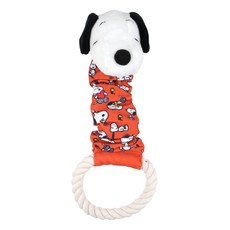PEANUTS by SCHULZ Paris Dog 狗狗拉扯嘎吱繩結玩具, 1個, 紅色