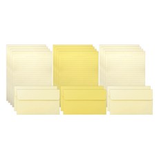 투영디자인 레인보우 파스텔 편지지 12p + 봉투 6p 세트, 옐로우랜덤발송, 1세트