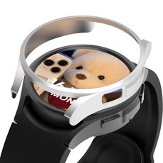 rorentech 機身框架硬殼智慧手錶保護殼, 銀色, 1個