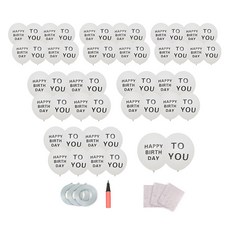 P&B UNITY 印花氣球 30cm 2種 x 25入組, 02 生日快樂, 1套