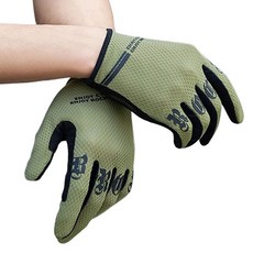 ROCKBROS 洛克兄弟 衝擊吸收墊防滑自行車手套雙手組 S360-1, 1套, 綠色