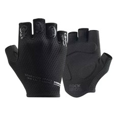 ROCKBROS 洛克兄弟 減震墊防滑自行車半指手套 S360, 1套, 黑色