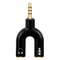 칼론 4극 헤드셋 변환 Y형 젠더, APC-A11, 블랙, 1개