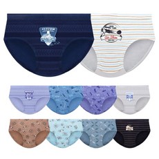 엠알키즈 아동용 남아 순면 삼각팬티 10종 세트 MKBP_001set