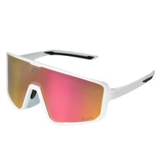 無需更換鏡片 鏡面變色偏光防霧超輕量多合一運動太陽眼鏡 SG-300, 白色+粉紅色