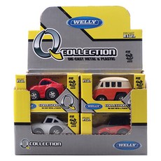 WELLY Q車收藏玩具12入組, 混合顏色, 1個