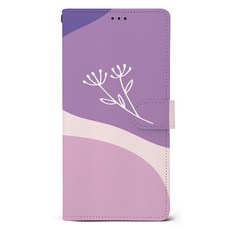 케스퍼 드로잉 플라워 가죽 다이어리 휴대폰 케이스