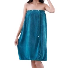 Woni家 簡易浴袍, 1個, 藍綠色