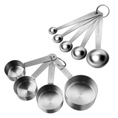 WAGENSTEIGER 304不鏽鋼量匙5件 + 量杯4件組, 1套
