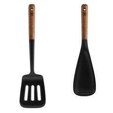 WAGENSTEIGER Flexibel矽膠 2種組, 1套, 黑色, 鍋鏟 + 多功能匙