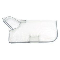 PASTEL PET 寵物連帽斗篷式線條雨衣, 1個, 灰色