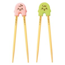 MOTHER'S CORN Rice2CU孩童學習訓練筷, 粉色, 綠色, 粉 1入+綠 1入, 1組