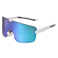 렌즈교체없이 미러변색 + 편광 + 안티포그 초경량 올인원 스포츠 선글라스 SG-100, 화이트+그린, 1개