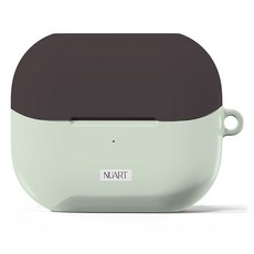 누아트 갤럭시 버즈3 버즈3프로 투톤 디자인 하드케이스, 아이스민트, 1개