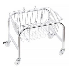 banaco 不鏽鋼置物籃手推車 1層, 一層, 銀色