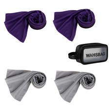 코앤코 건식 수건 급냉 쿨타올 2종 x 2p + 가방 세트, 퍼플, 멜란지그레이(타올), 1세트