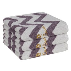 Pierre Cardin 皮爾卡登 混色色織Z字形毛巾 160g 30支撚紗, 酒紅色, 3個