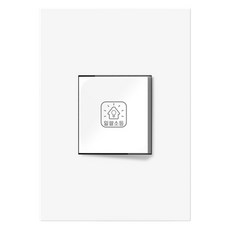 winners 寬版 Log 1開 總關燈開關 白色, 1個