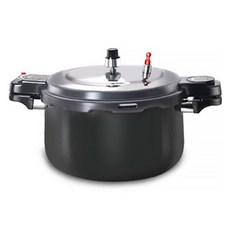 KITCHEN FLOWER 營業用硬質壓力鍋 25人用, 黑色, 13L, 1個