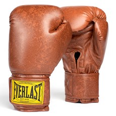 EVERLAST 1910 經典拳擊手套 雙手配戴套組, 棕色, 1套