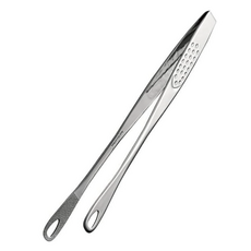 senbudo 鑷子型多用途烤肉夾 300mm 004015, 銀色, 1個, 夾子