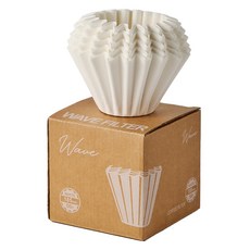 빈플러스 커피 여과지 웨이브 필터 185 화이트, 50개입, 1개