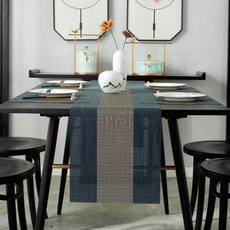 微笑家居 餐桌室內裝飾桌旗, 藍色, 30 x 45 cm