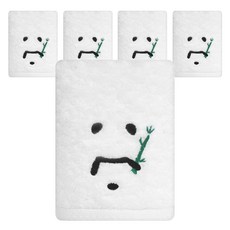송월타월 타올 판다 바오프렌즈 세면타올 160g 40수 코마사, 뒷태 꼬리, 5개