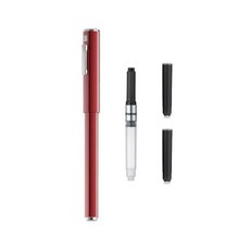 monAmi 153 ID 鋼筆套組, EF, 黑色(墨水), 栗色(筆身)