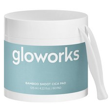 Gloworks 竹筍積雪草鎮靜保濕爽膚棉片 125ml, 1罐, 60片