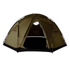 하이그라운즈 캠핑 하프문 초대형 돔 쉘터, 탄, 12인용
